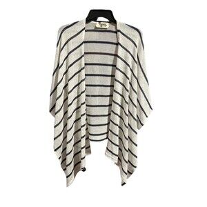 Show Me Your Mumu Size Small Oversized Cardigan Cream And Navy Lightweight B10-5